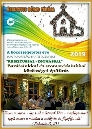 2019 - AUGUSZTUS HÓNAP TÉMÁJA